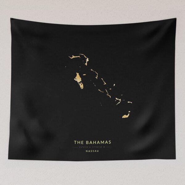 Item preview, Bahamas map in gold color designed and sold by Jerhus.