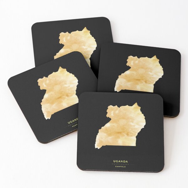 Item preview, Uganda map in gold color designed and sold by Jerhus.