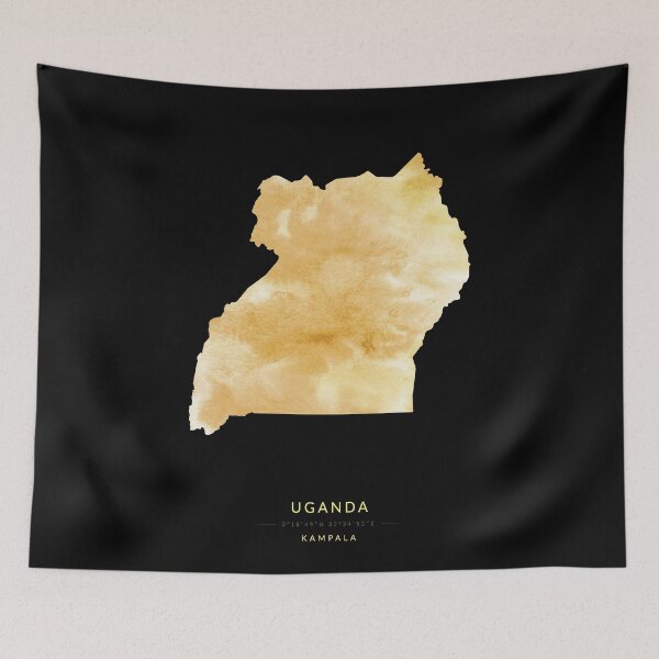 Item preview, Uganda map in gold color designed and sold by Jerhus.