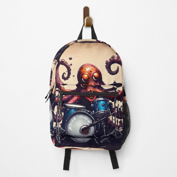 Item preview, Octopus Drummer Concert Illustration" designed and sold by inkArtistryfine.