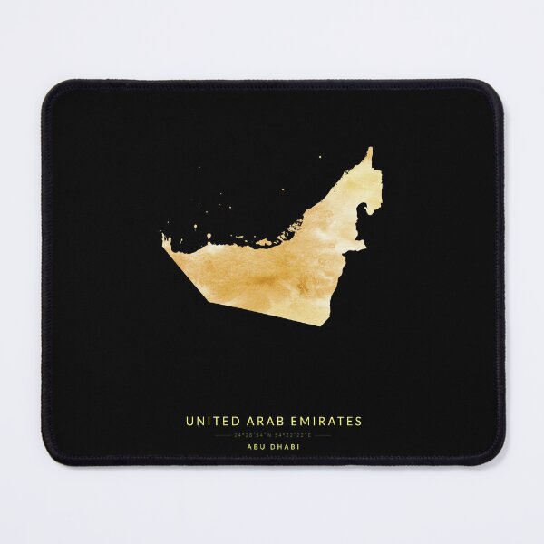 Item preview, United Arab Emirates map in gold color designed and sold by Jerhus.