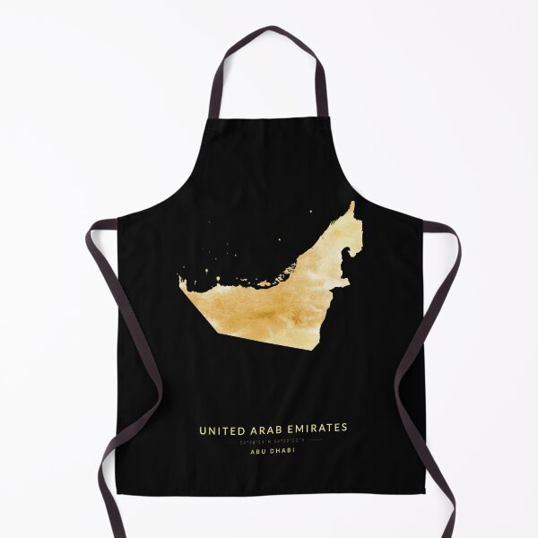 Item preview, United Arab Emirates map in gold color designed and sold by Jerhus.