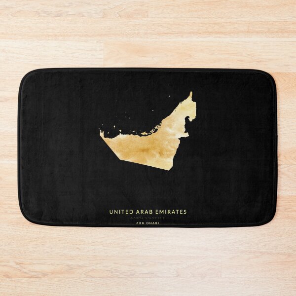 Item preview, United Arab Emirates map in gold color designed and sold by Jerhus.