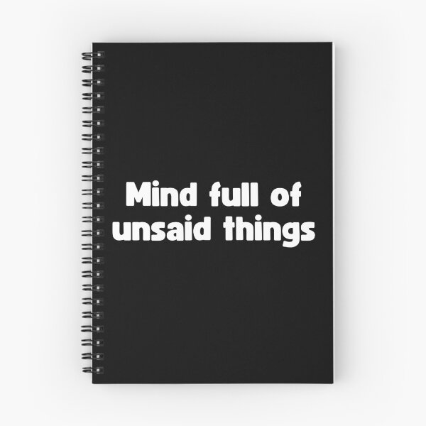 Item preview, Mind full of unsaid things | word quotes designed and sold by PurpleWay.
