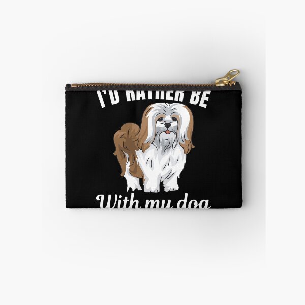 Item preview, I'd rather be with my dog, funny lhasa apso breed owners or lovers saying  designed and sold by NBSStore.