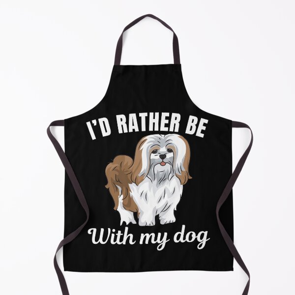Item preview, I'd rather be with my dog, funny lhasa apso breed owners or lovers saying  designed and sold by NBSStore.