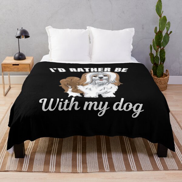 Item preview, I'd rather be with my dog, funny lhasa apso breed owners or lovers saying  designed and sold by NBSStore.