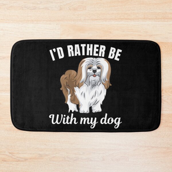 Item preview, I'd rather be with my dog, funny lhasa apso breed owners or lovers saying  designed and sold by NBSStore.