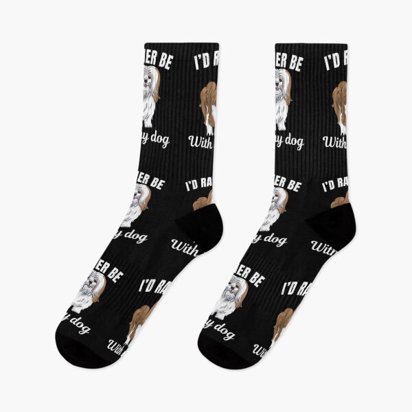 Item preview, I'd rather be with my dog, funny lhasa apso breed owners or lovers saying  designed and sold by NBSStore.