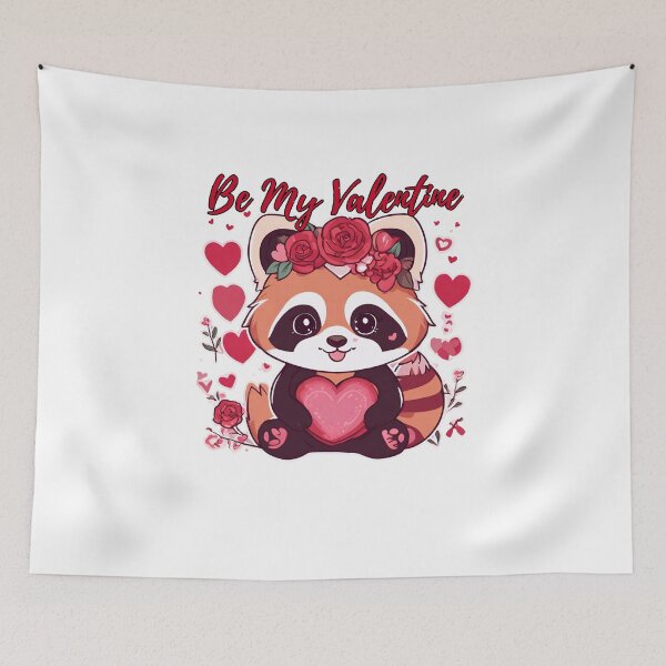 Item preview, Cute Kawaii Red Panda Valentine designed and sold by MtValleyDesign.