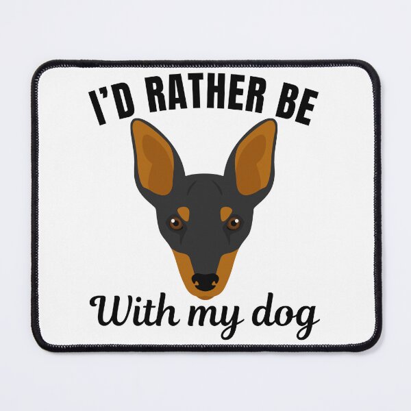 Item preview, I'd rather be with my dog, funny Manchester Terrier breed owners or lovers saying  designed and sold by NBSStore.