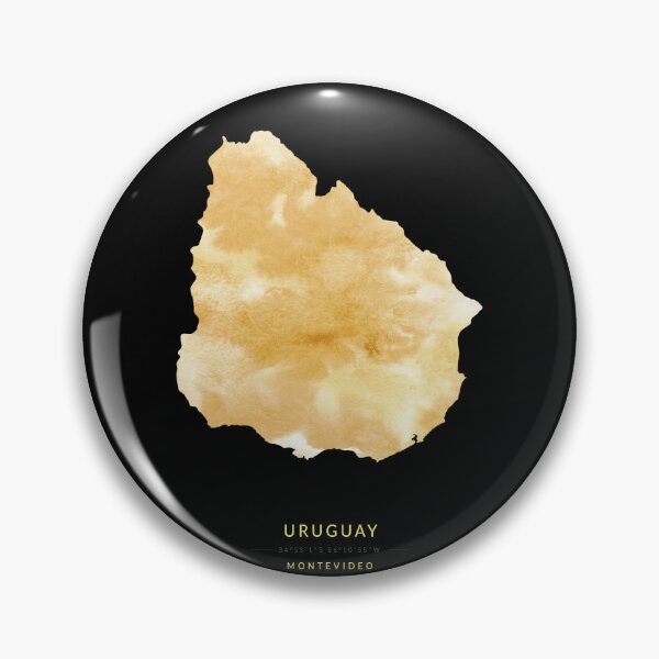 Item preview, Uruguay map in gold color designed and sold by Jerhus.