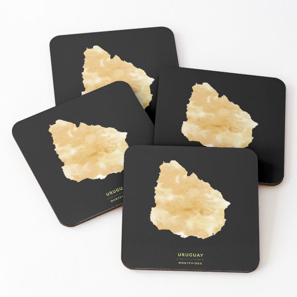 Item preview, Uruguay map in gold color designed and sold by Jerhus.