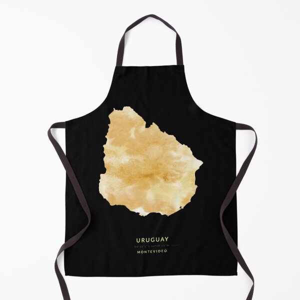 Item preview, Uruguay map in gold color designed and sold by Jerhus.