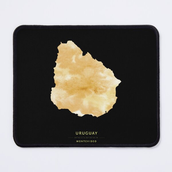 Item preview, Uruguay map in gold color designed and sold by Jerhus.