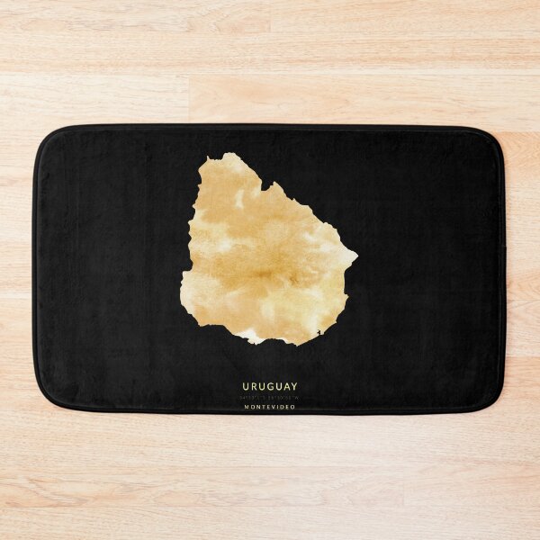 Item preview, Uruguay map in gold color designed and sold by Jerhus.