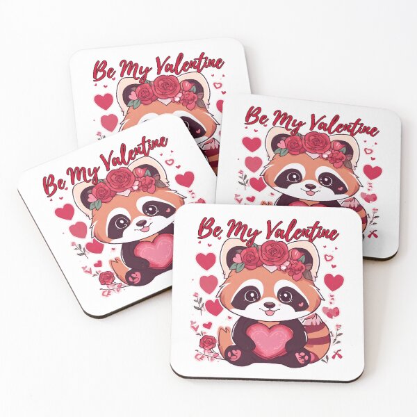 Item preview, Cute Kawaii Red Panda Valentine designed and sold by MtValleyDesign.