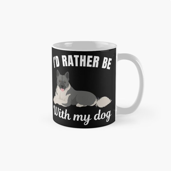 Item preview, I'd rather be with my dog, funny norwegian elkhound breed owners or lovers saying  designed and sold by NBSStore.