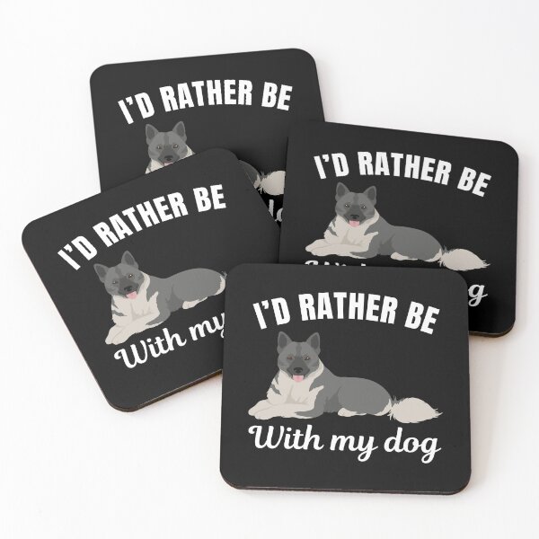 Item preview, I'd rather be with my dog, funny norwegian elkhound breed owners or lovers saying  designed and sold by NBSStore.