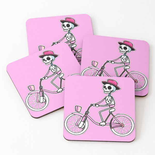 Item preview, Funny skeleton on a bicycle  designed and sold by WATERDUST.