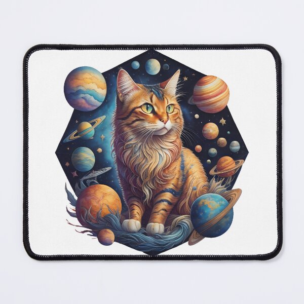 Item preview, Celestial Cat with Planets designed and sold by Qlutique.