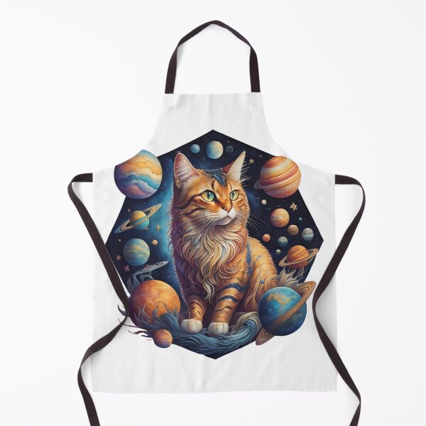 Item preview, Celestial Cat with Planets designed and sold by Qlutique.