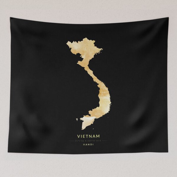 Item preview, Map of Vietnam in gold color designed and sold by Jerhus.
