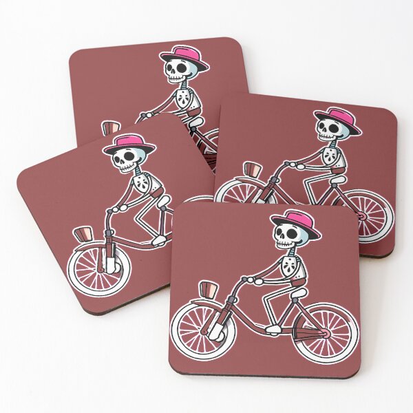 Item preview, Funny skeleton on a bicycle  designed and sold by WATERDUST.