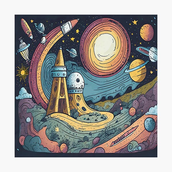 Item preview, Space doodle designed and sold by TBMdesigns.