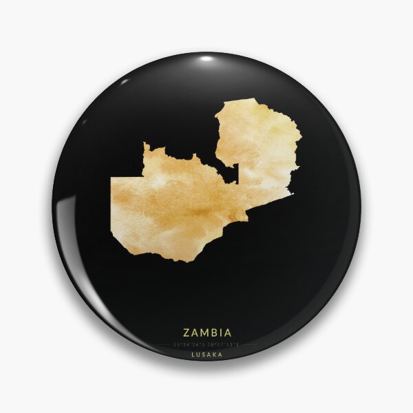Item preview, Zambia map in gold color designed and sold by Jerhus.