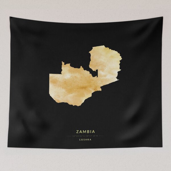 Item preview, Zambia map in gold color designed and sold by Jerhus.