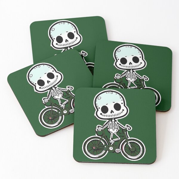 Item preview, Funny skeleton on a bicycle  designed and sold by WATERDUST.