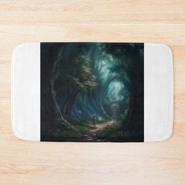 Item preview, Fairy tale forest, abode of fairy-tale creatures, acrylic painting on watercolor paper designed and sold by paolboa.
