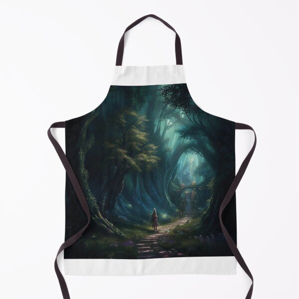Item preview, Fairy tale forest, abode of fairy-tale creatures, acrylic painting on watercolor paper designed and sold by paolboa.