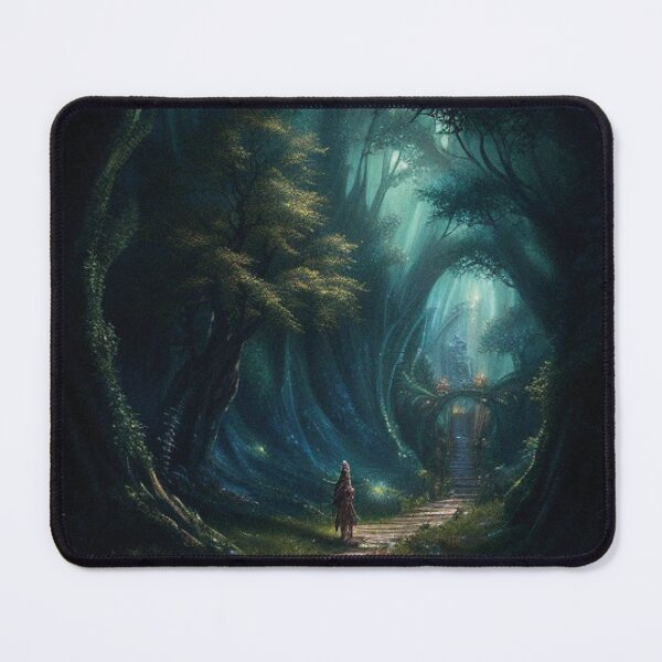 Item preview, Fairy tale forest, abode of fairy-tale creatures, acrylic painting on watercolor paper designed and sold by paolboa.