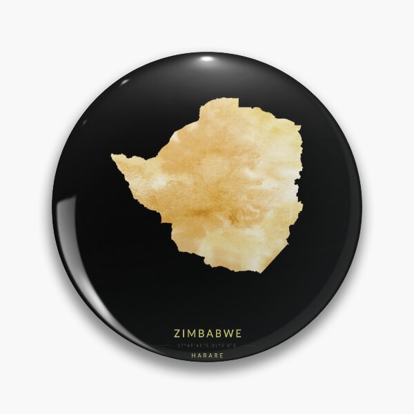Item preview, Zimbabwe map in gold color designed and sold by Jerhus.