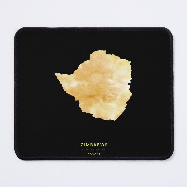 Item preview, Zimbabwe map in gold color designed and sold by Jerhus.