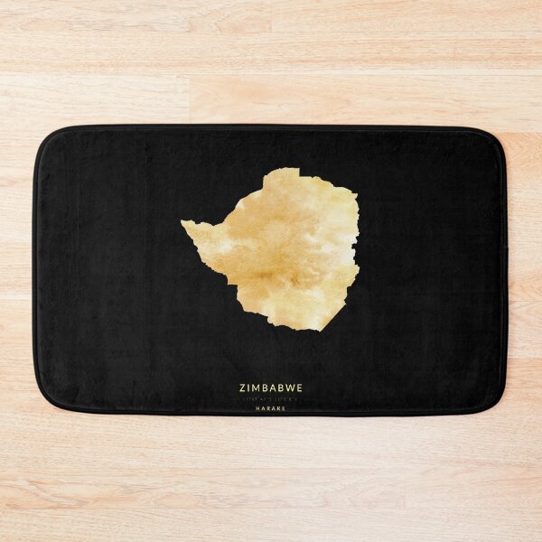 Item preview, Zimbabwe map in gold color designed and sold by Jerhus.