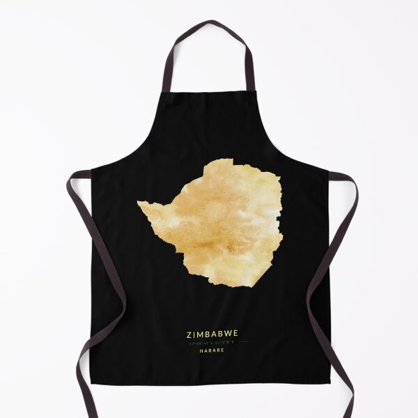 Item preview, Zimbabwe map in gold color designed and sold by Jerhus.