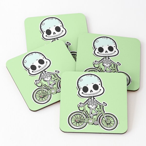 Item preview, Funny skeleton on a bicycle  designed and sold by WATERDUST.