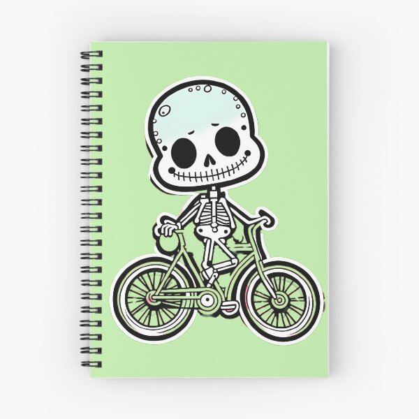 Item preview, Funny skeleton on a bicycle  designed and sold by WATERDUST.