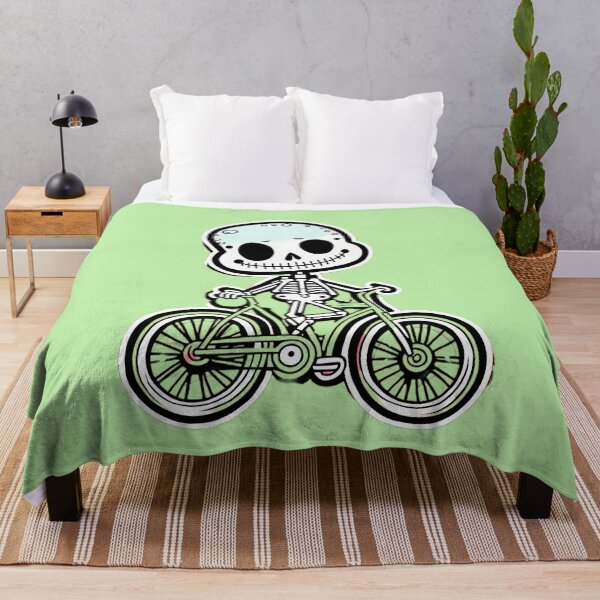 Item preview, Funny skeleton on a bicycle  designed and sold by WATERDUST.