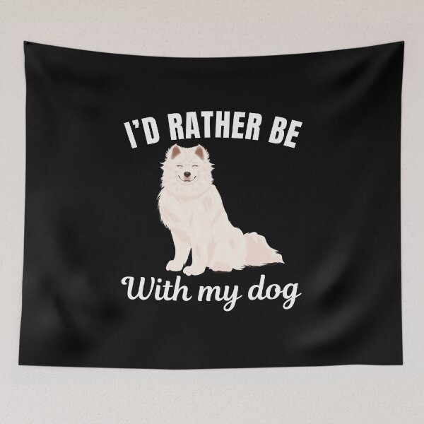 Item preview, I'd rather be with my dog, funny Samoyed breed owners or lovers saying  designed and sold by NBSStore.