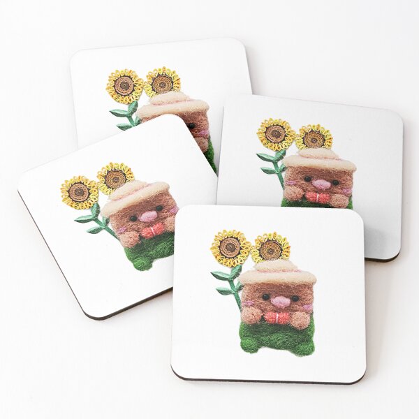 Item preview, Felted farmer/ sunflower/Birthday /handmade/love/cute/little girl/baby/boy designed and sold by Sweetpaperdesignsol Hyunah Yi.