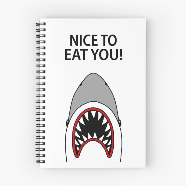 Item preview, Nice to Eat You Scary Cartoon Shark designed and sold by Scat the cat.