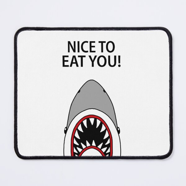 Item preview, Nice to Eat You Scary Cartoon Shark designed and sold by Scat the cat.