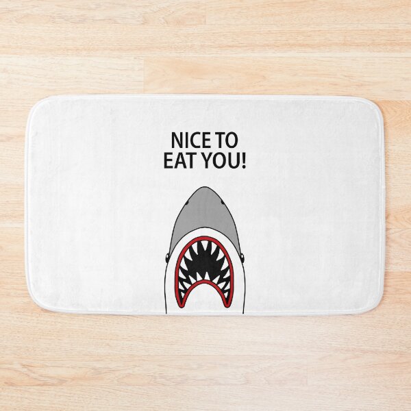 Item preview, Nice to Eat You Scary Cartoon Shark designed and sold by Scat the cat.