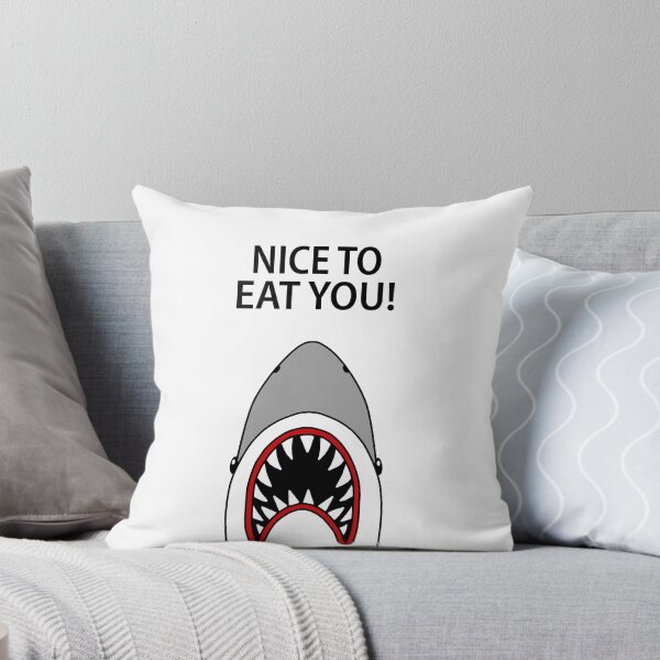 Item preview, Nice to Eat You Scary Cartoon Shark designed and sold by Scat the cat.