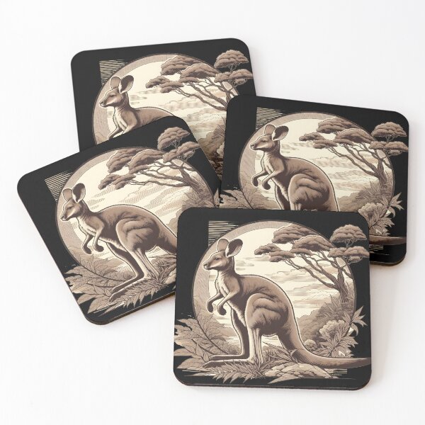 Item preview, Australian Kangaroo Retro designed and sold by RubisLeaf.