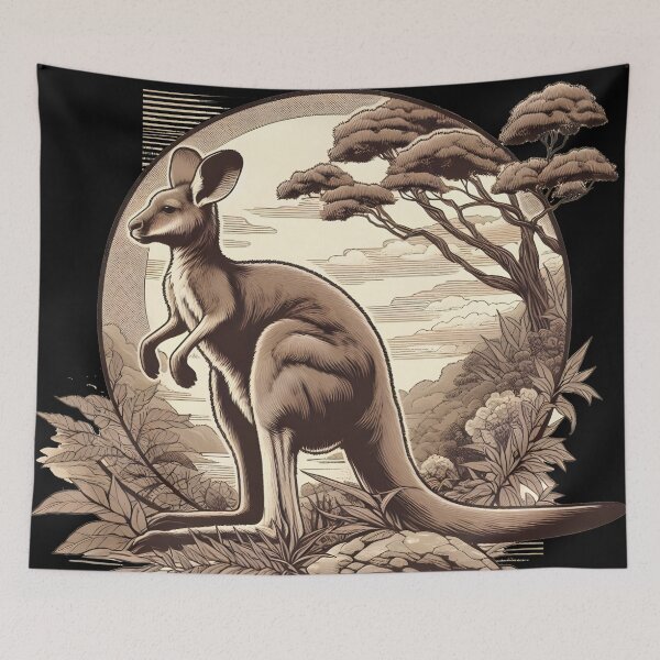 Item preview, Australian Kangaroo Retro designed and sold by RubisLeaf.